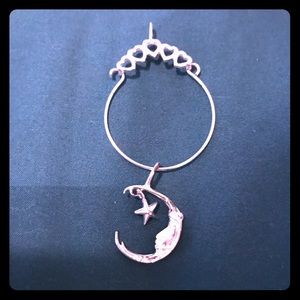 🌵 Sterling Silver Charm holder with Moon Charm